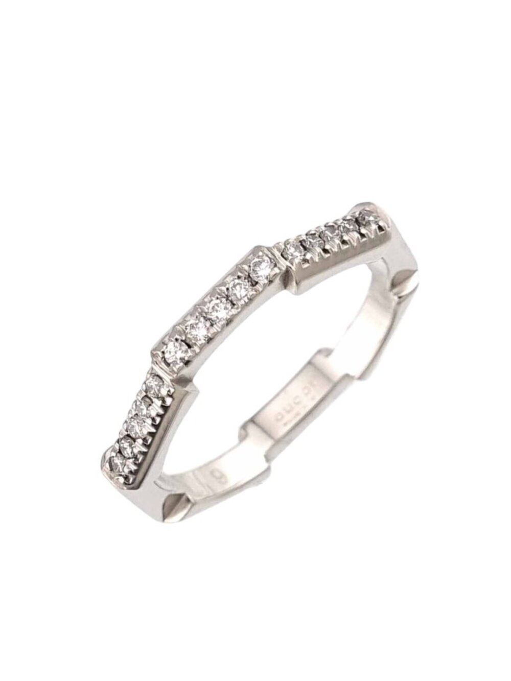 Gucci Link to Love Ring Diamond Platinum